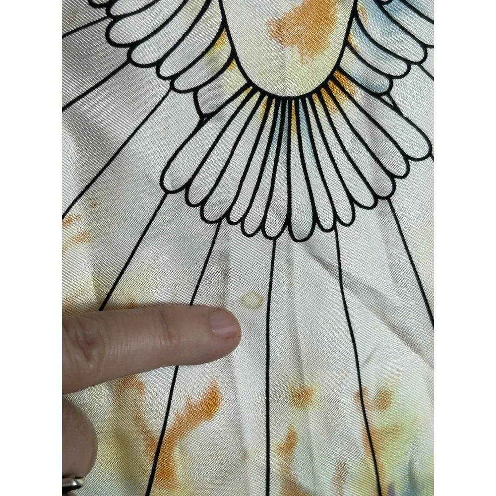 VTG SACRED SILKS SCARF LC Tiffany Stained Glass Print - 1st Presbyterian Church
